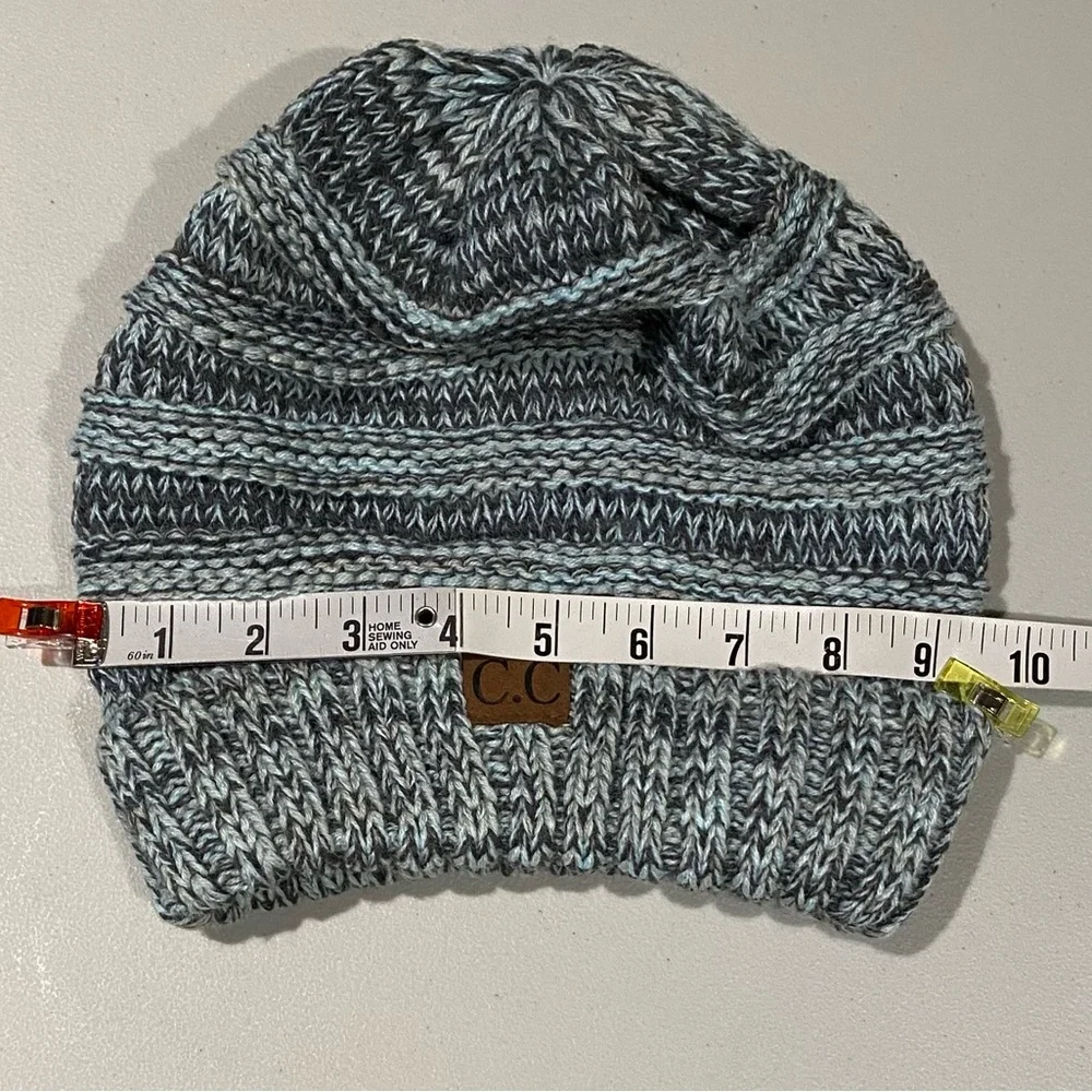 C.C Marled Mint & Charcoal Beanie